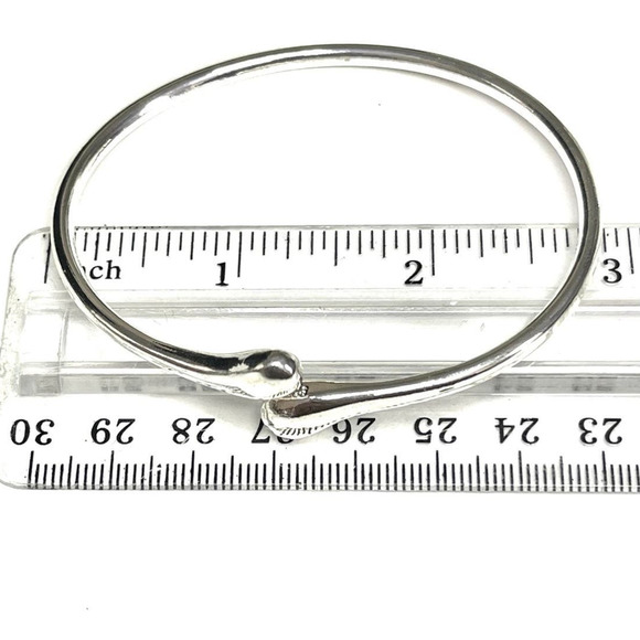 New Bracelet Teardrop Bangle Adjustable 925 2024 Tear Drop Trendy Jewelry M01 - Picture 3 of 3